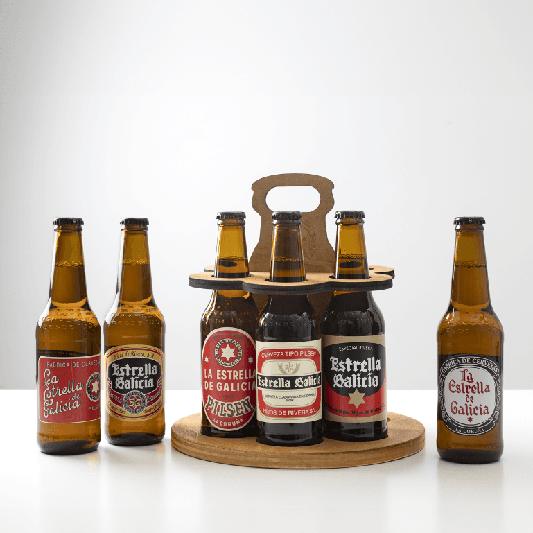 Colección de etiquetas de Estrella Galicia