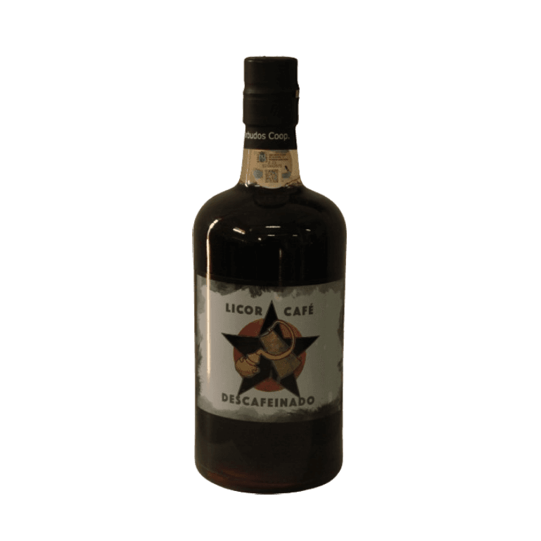 Licor café descafeinado de Barbudos, botella 70 cl