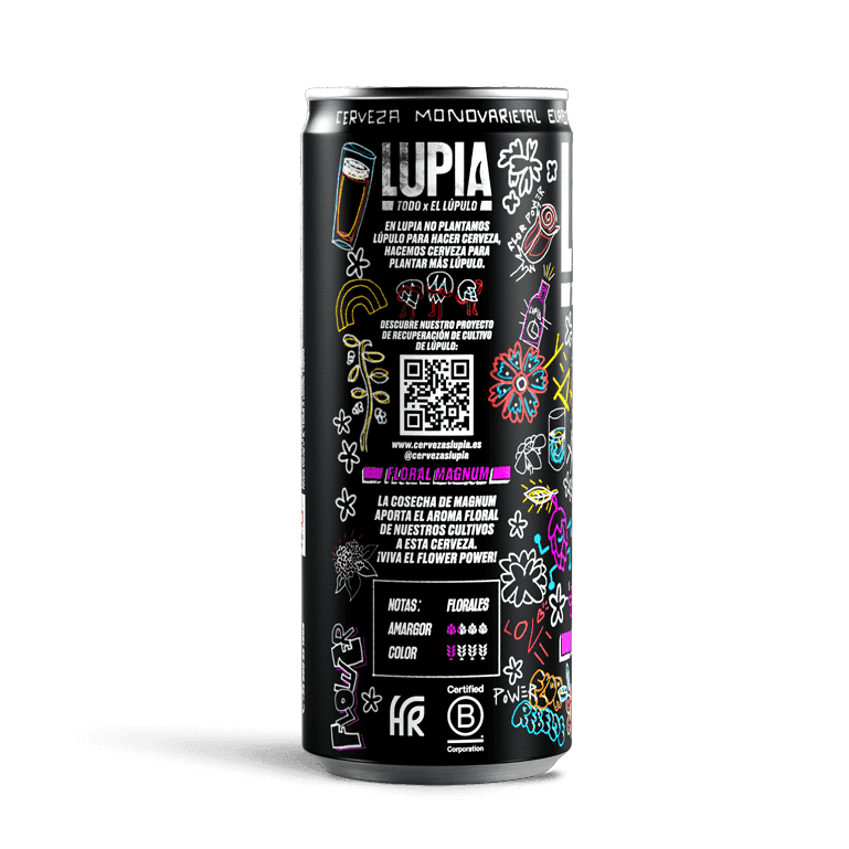 Cerveza de lata Lupia Magnum