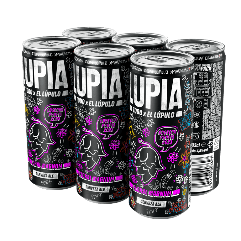 pack de 6 cervezas Lupia Magnum