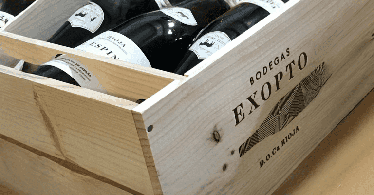 caja con vinos Exopto