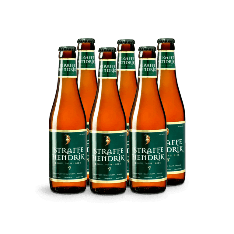 pack de 6 cervezas Straffe Hendrik Tripel con etiqueta verde