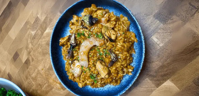 Receta de arroz meloso de marisco