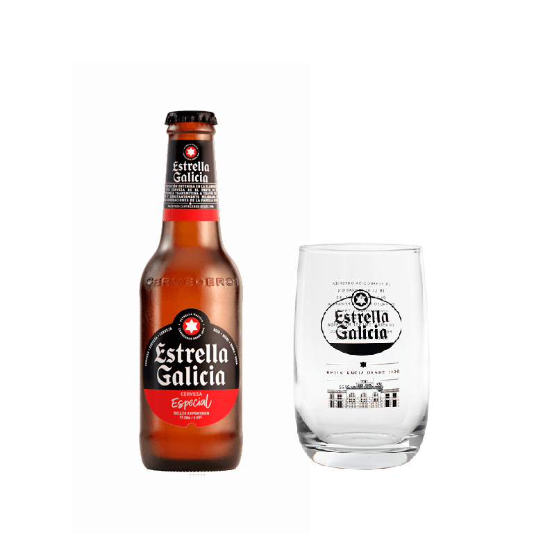 Pack Estrella Galicia Especial & vasos de caña
