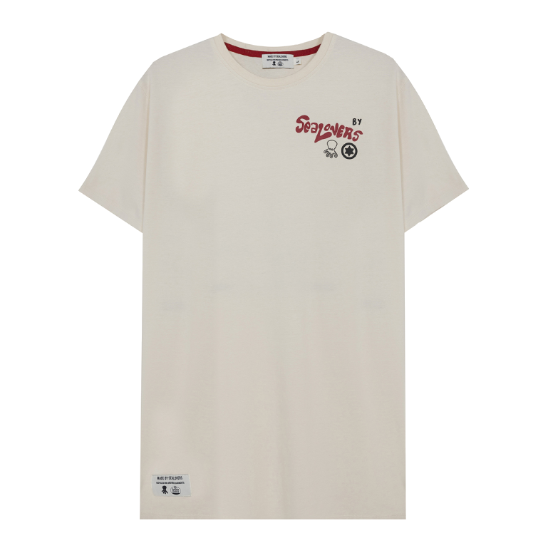 Camiseta elPulpo & Estrella Galicia sarabia blanca