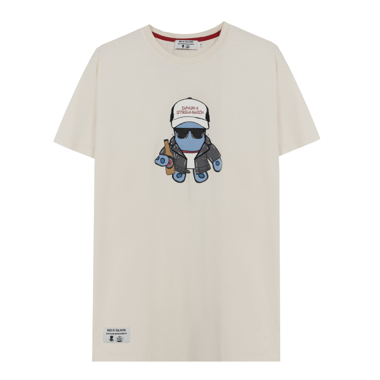 Camiseta elPulpo & Estrella Galicia Orballo Blanca