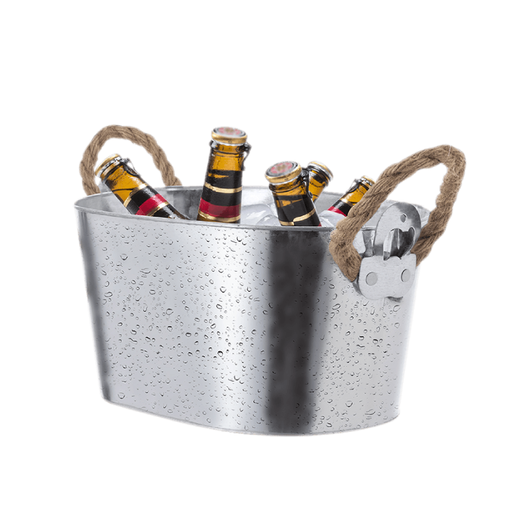 Cubitera metálica con asas de cuerda de Cave Vinum