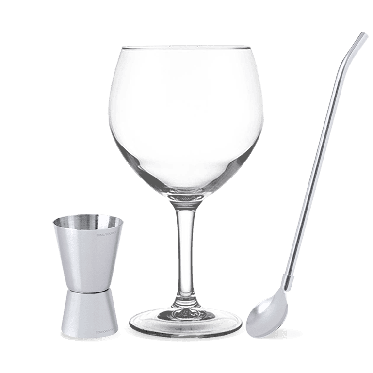 Pack 6 copas con medidor y agitador Inox de Cave Vinum