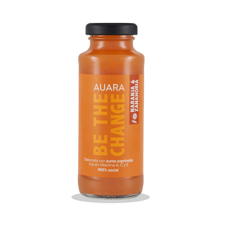 Zumo de naranja y zanahoria de Auara, 24 botellas de 20 cl