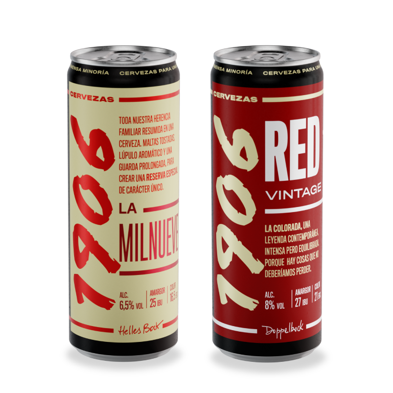 Pack de latas combinado: Cervezas 1906 Reserva Especial y Red Vintage