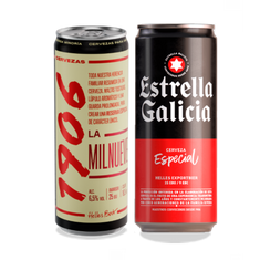 Pack de latas combinado: Estrella Galicia y 1906