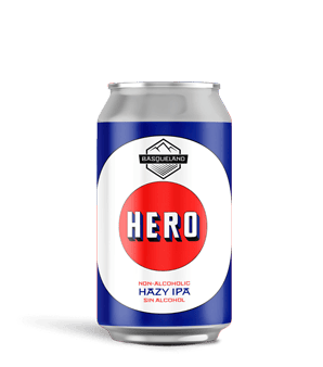 Basqueland Hero Hazy IPA 0,5%, 24 latas de 33 cl