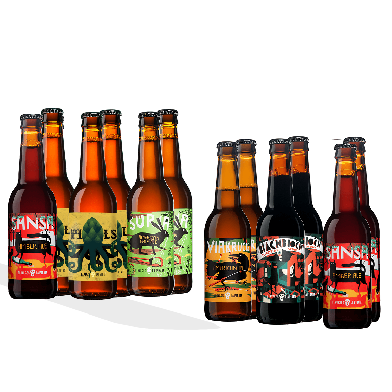 La Pirata mix 5 recetas, 12 botellas de 33 cl