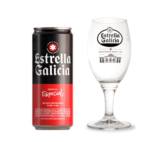 Pack brindis Estrella Galicia Especial + Copas Atlánticas