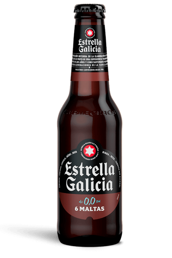 Estrella Galicia 0,0 6 Maltas, 24 botellas de 25 cl