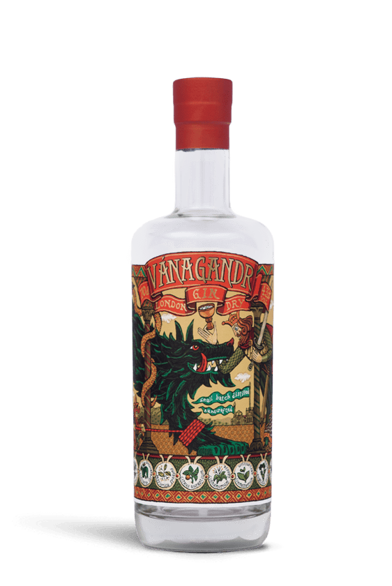 Ginebra artesana London Dry de Vánagandr DestileRías, botella de 70 cl