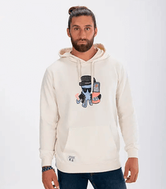 Sudadera elPulpo & Estrella Galicia Concert Soul Blanca