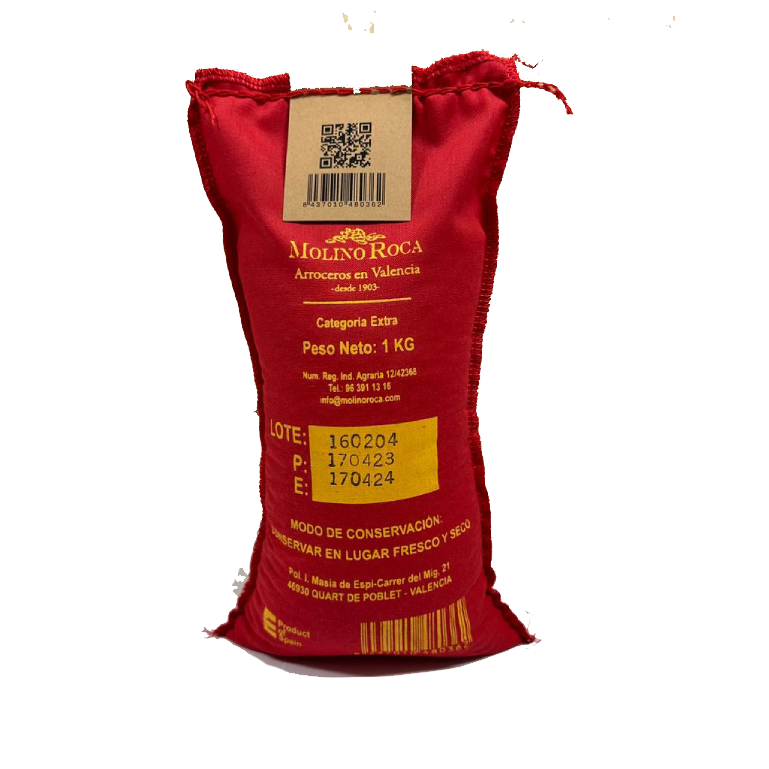Arroz dinamita de Molino Roca, 3 sacos de 1 kg