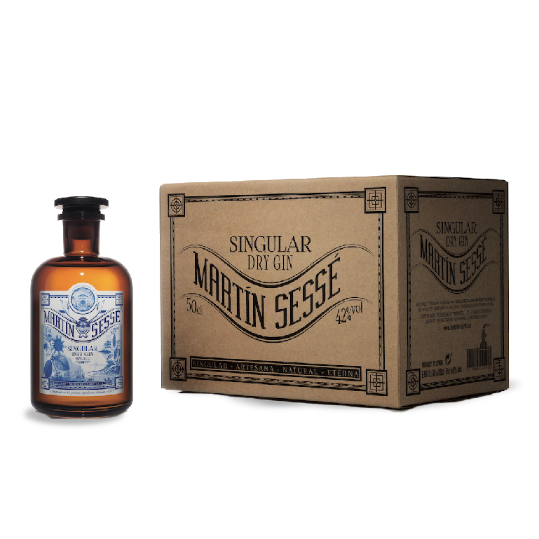 Dry gin Martín Sess de Singular Destilados, botella de 50 cl