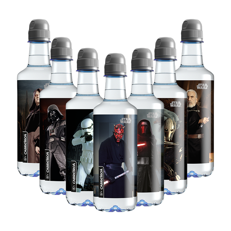 Pack agua mineral edición Star Wars de Cabreiroá , 24 botellas de 50 cl