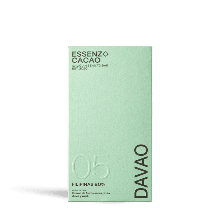 Chocolate Davao Essenzo Filipinas 80% de Essenzo Cacao, 1 tableta de 80 g