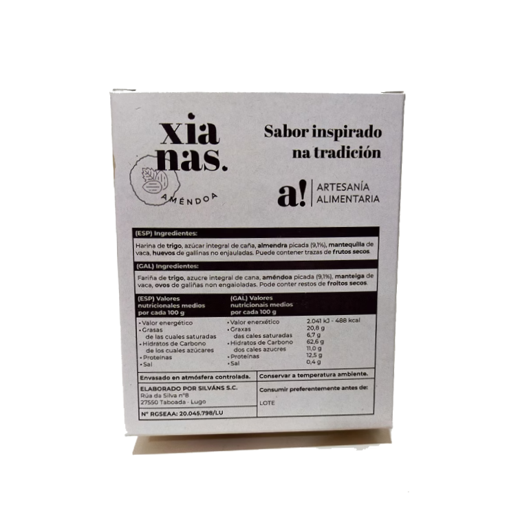 Galletas de almendra de Xianas, caja de 150 g