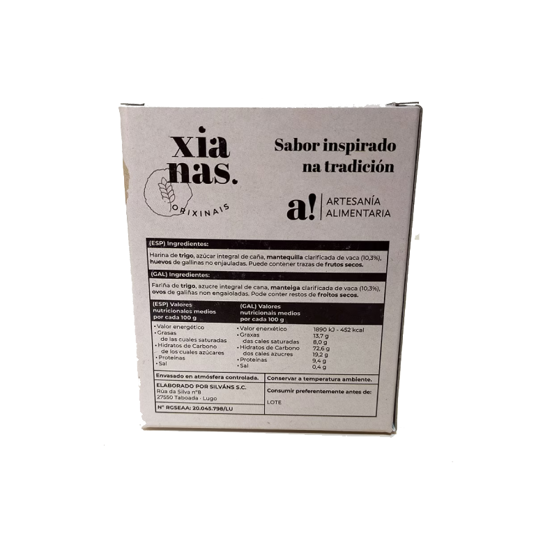 Galletas originales de Xianas, caja de 160 g