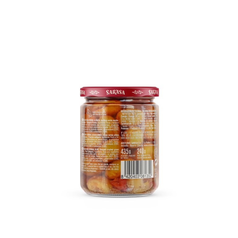 Aceitunas receta del Cortijo de Sarasa, 435 g