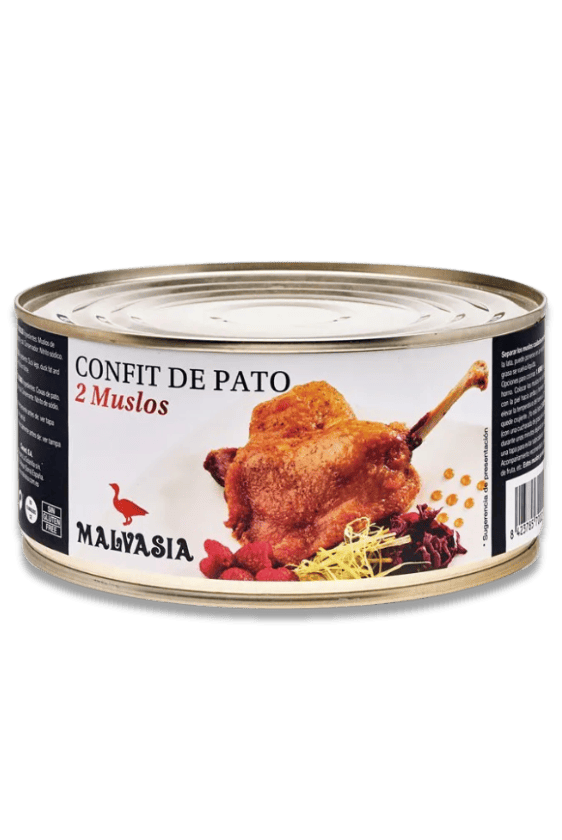 Confit de pato 2 muslos de Malvasía, 850 g