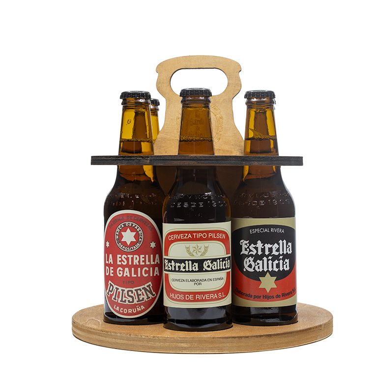 Colección de etiquetas históricas de Estrella Galicia