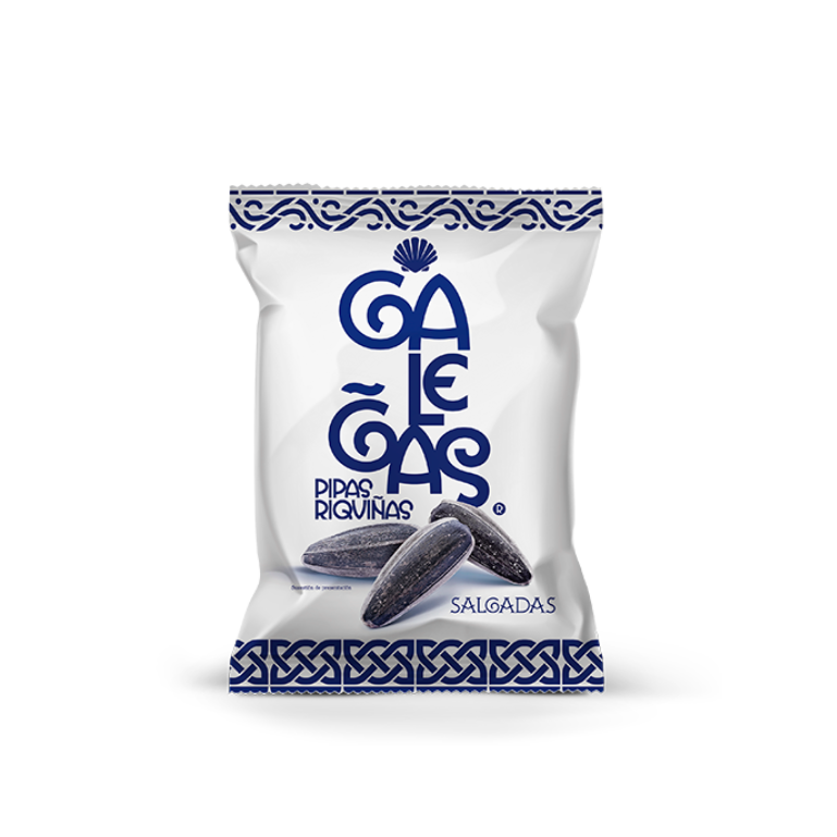 Pipas con sal de Pipas Galegas, 4 bolsas de 120 g