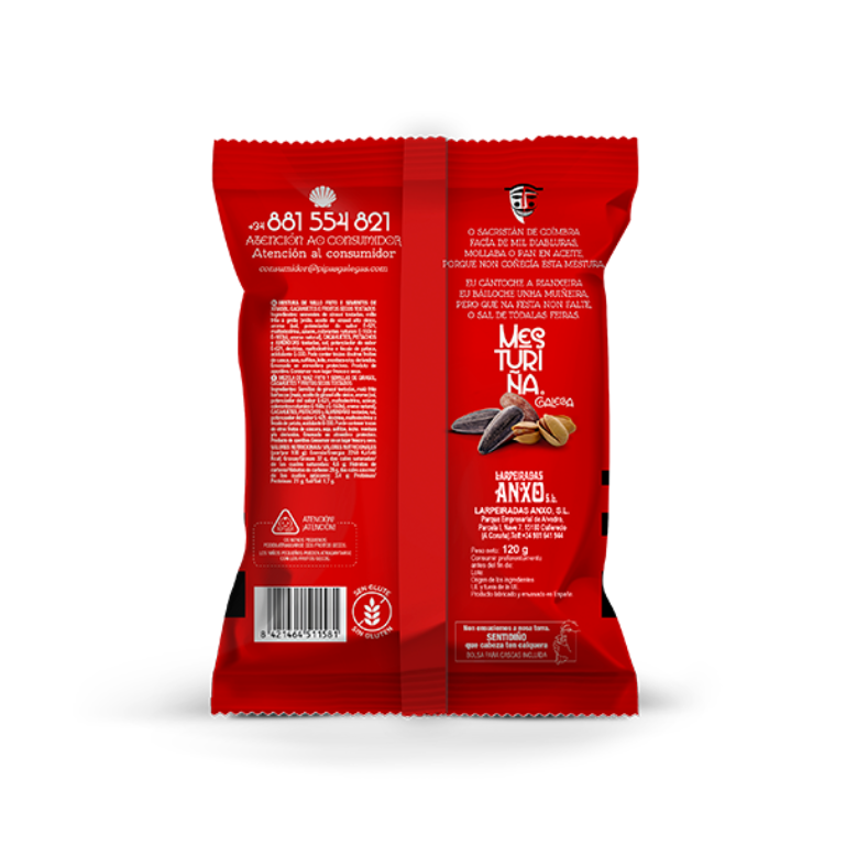 Mesturiña de Pipas Galegas, 4 bolsas de 120 g