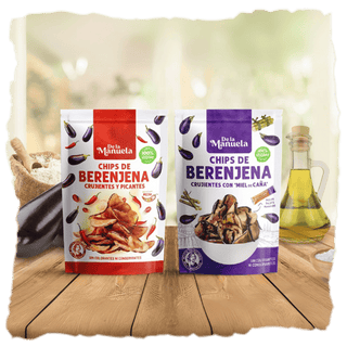 ¿Cómo se elaboran las chips de berenjena con miel de caña de De la Manuela?