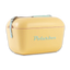 La nevera Polarbox amarilla de 20 litros combina un diseño retro-vintage con una asa de piel, manteniendo tus bebidas frías durante 24 horas.