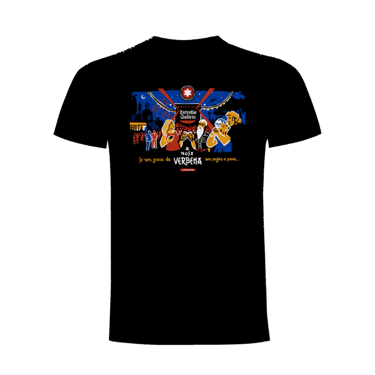 Camiseta Estrella Galicia x ReiZentolo Negra
