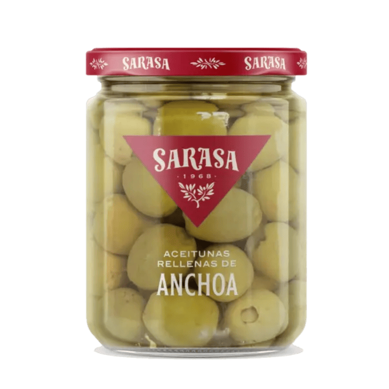 Aceitunas rellenas de anchoas de Sarasa, 440 g