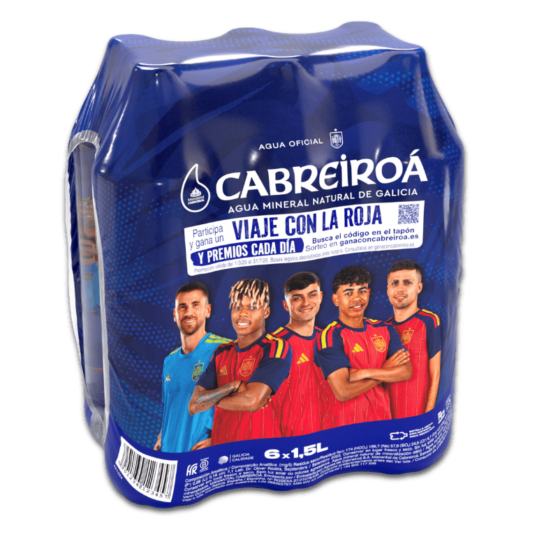Agua mineral de Cabreiroá, pack 6 botellas de 1,5 l
