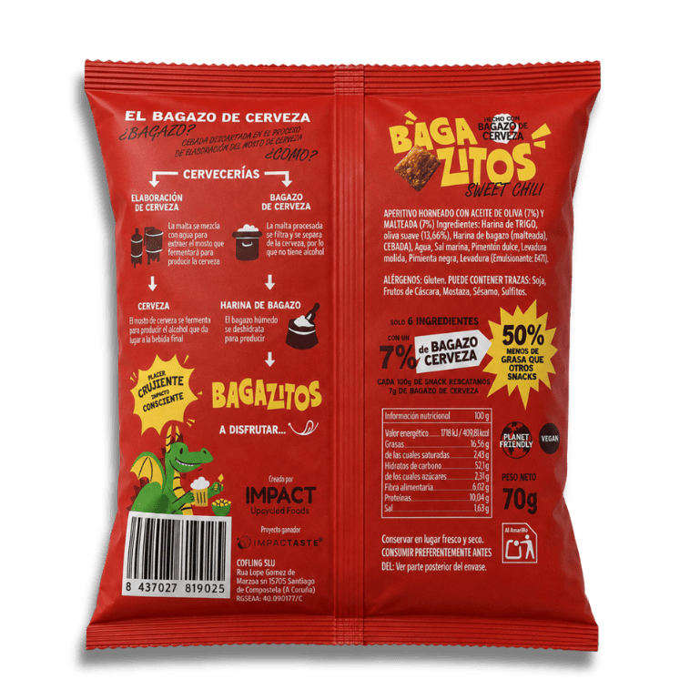 Bagazitos Sweet Chili, bolsa de 70 g