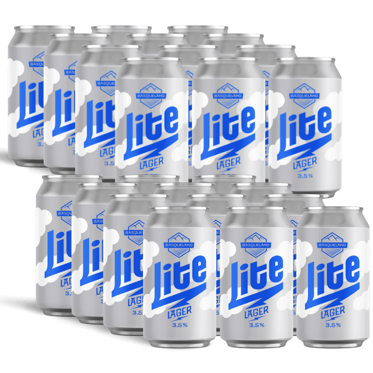 Basqueland Lite Lager, 24 latas de 33 cl