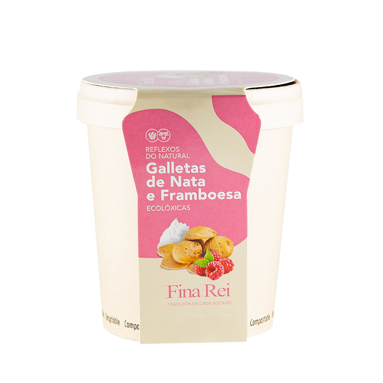Galletas de nata y frambuesa de Fina Rei, 160 g