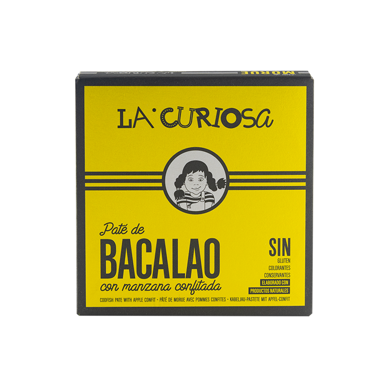 Paté de bacalao con manzana confitada de La Curiosa, 125 g