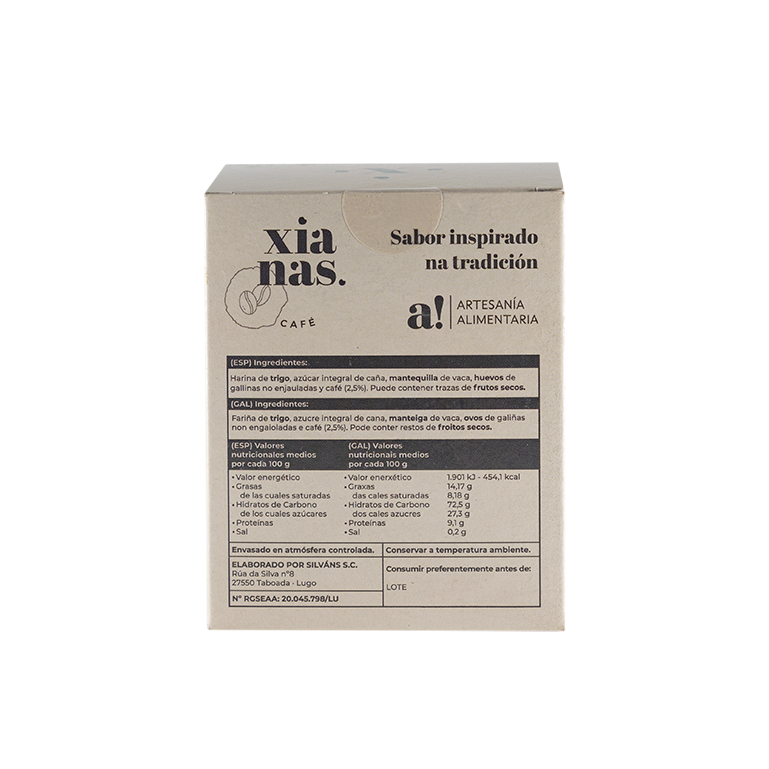 Galletas de Café de Xianas, caja de 150 g