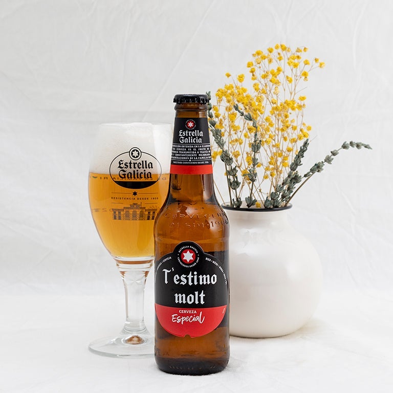Estuche Estrella Galicia con mensaje y copa