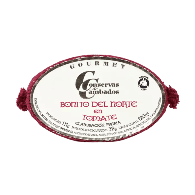 Una lata de 111g de bonito del norte Conservas de Cambados ideal para comer como aperitivo o preparar muchas recetas