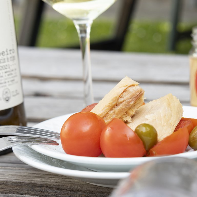 Ventresca de bonito del norte en aceite de oliva de Conservas Ortiz, 110 g