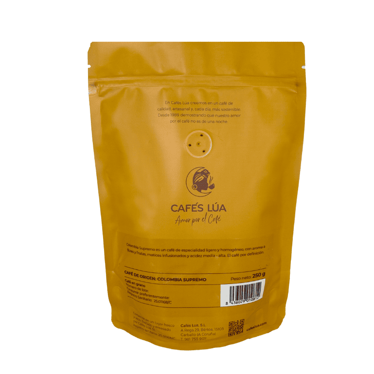 Café de especialidad origen Colombia Supremo de Cafés Lúa, 250 g