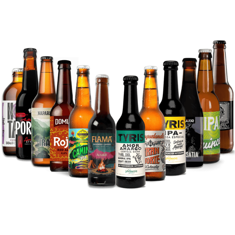 Mix cervezas artesanas, 12 botellas de 33 cl