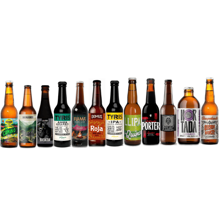 Mix cervezas artesanas, 12 botellas de 33 cl