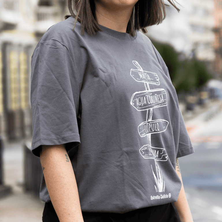 Camiseta Estrella Galicia Edición Señal gris oscuro