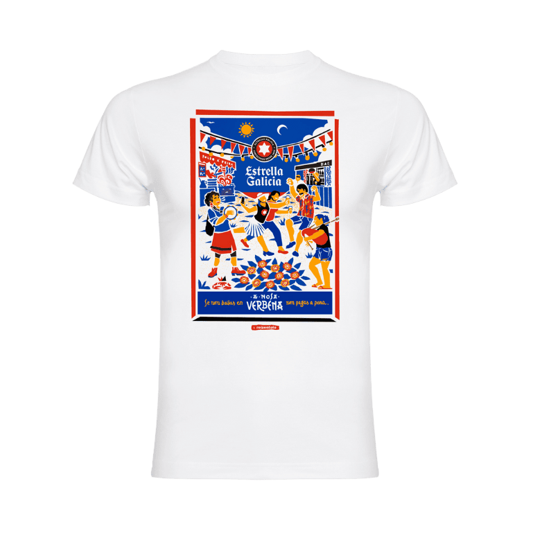 Camiseta Estrella Galicia x ReiZentolo Blanca